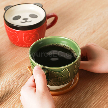 Customization Japanese Teacup with Lid Corporate Gifts