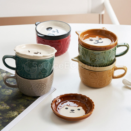 Customization Japanese Teacup with Lid Corporate Gifts