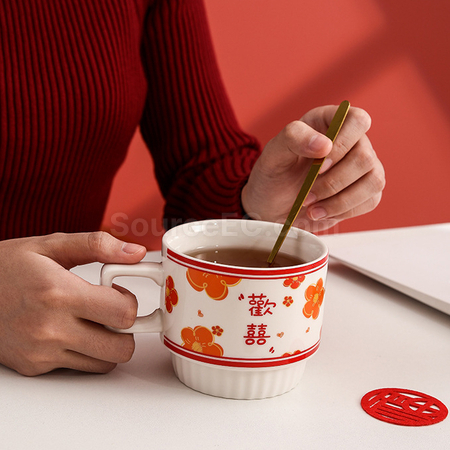 Customization Happy Towel and Coffee Cup Set Corporate Gifts