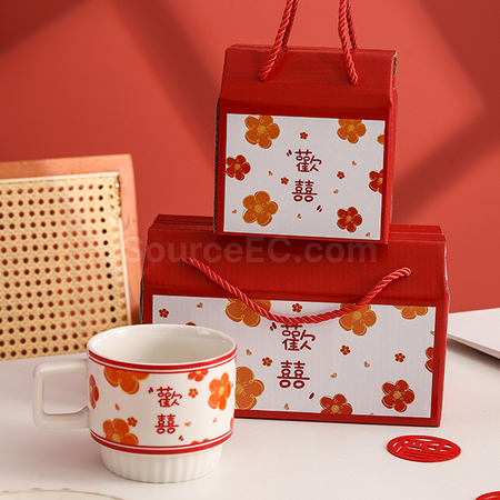 Customization Happy Towel and Coffee Cup Set Corporate Gifts
