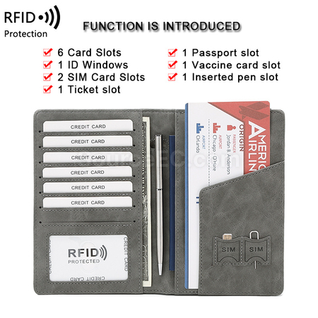 Customization Pu RFID Passport Case Corporate Gifts
