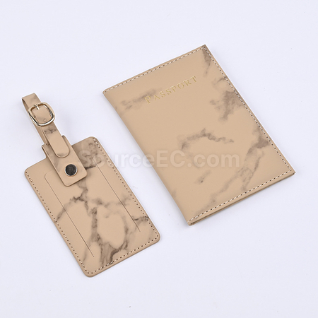 Customization PU Luggage Tag and Passport Case Gift Set Corporate Gifts