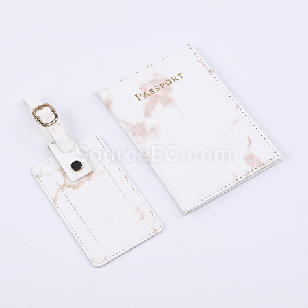 Customization PU Luggage Tag and Passport Case Gift Set Corporate Gifts