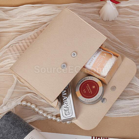 Customization Felt Tote Bag with Wooden Handle Corporate Gifts