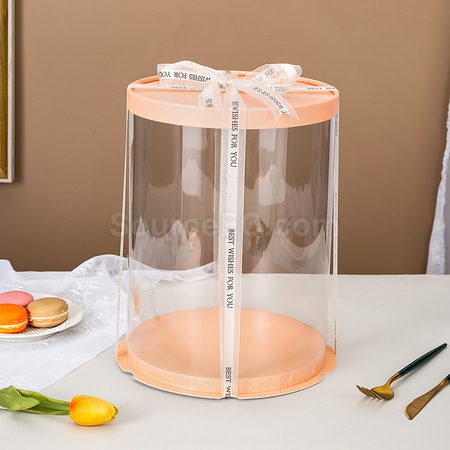 Customization Fully transparent cake packaging box Corporate Gifts