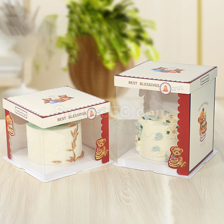 Customization Fully transparent cake packaging box Corporate Gifts