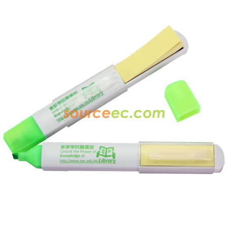 Customization Highlighter Pen With Memo Pad Corporate Gifts