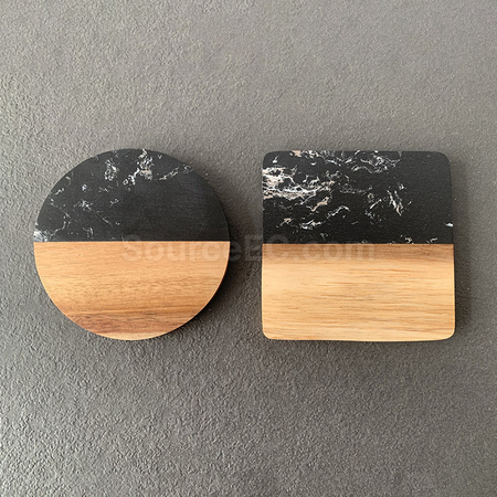 Customization Marble and Wood Coaster Corporate Gifts