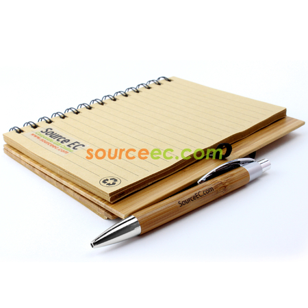 Customization Bamboo Notebook With Pen Corporate Gifts