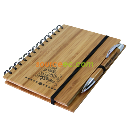 Bamboo Notebook With Pen