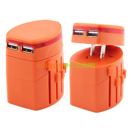 Customization  Universal Travel Adapter with USB Corporate Gifts