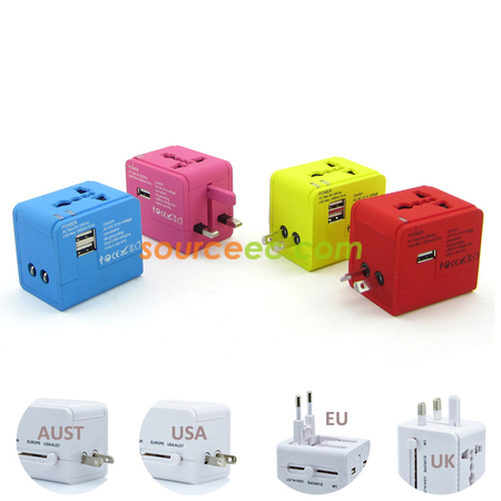 Customization  Universal Travel Adapter with USB Corporate Gifts