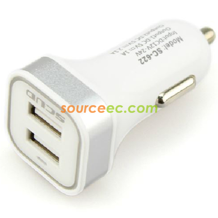 Square Double-port Car Charger