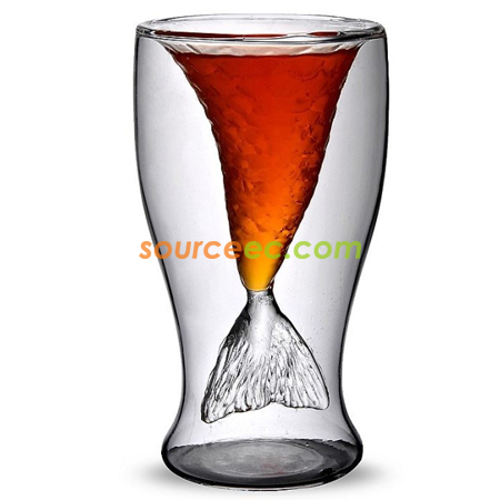 Customization 180ML Pyrex Fishtail Glass Cup Corporate Gifts