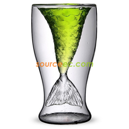 Customization 180ML Pyrex Fishtail Glass Cup Corporate Gifts