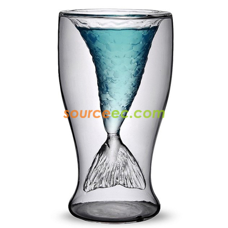 Customization 180ML Pyrex Fishtail Glass Cup Corporate Gifts