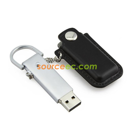 Customization PU Leather USB Thumb Drive 4GB Corporate Gifts