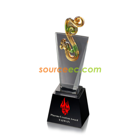 Colored Glaze Crystal Trophies - Outlook