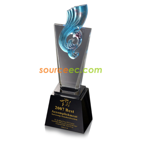 Customization Colored Glaze Crystal Trophies - Outlook Corporate Gifts
