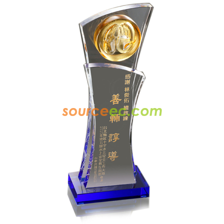 Customization Colored Glaze Crystal Trophies Corporate Gifts