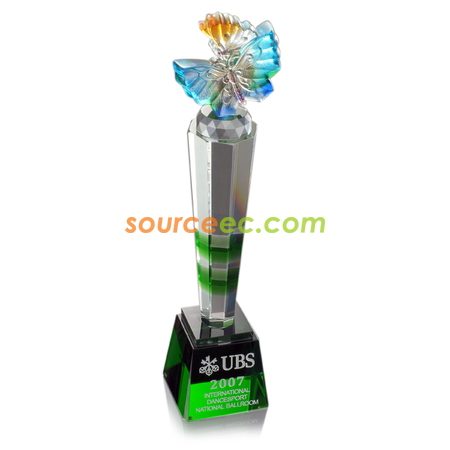Customization Colored Glaze Crystal Trophies Corporate Gifts