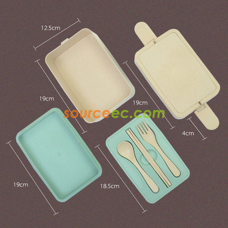 Customization 300ML Wheat Straw Lunchbox Corporate Gifts