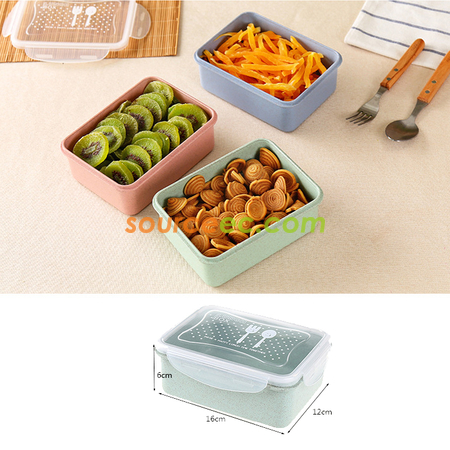 Customization 2000ML Wheat Straw Lunchbox Corporate Gifts