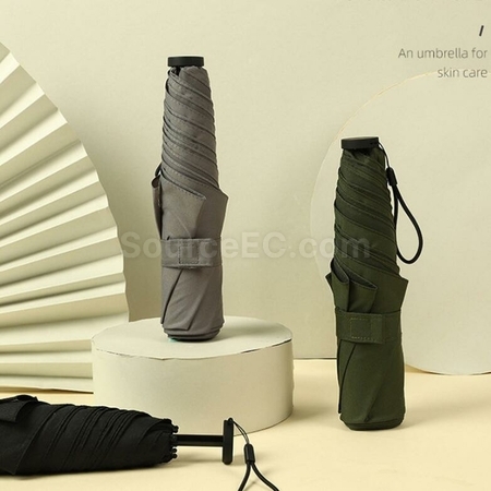 Customization Ultra-Light Carbon Fiber Tri-Fold Portable Umbrella Corporate Gifts