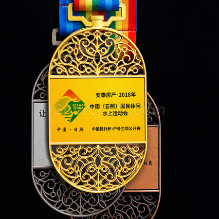 Customization Vintage Hollowed Out Classical Metal Commemorative Medal Corporate Gifts