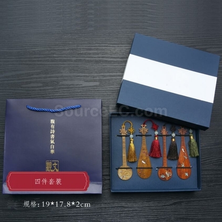 Customization Classical Musical Instrument Solid Wood Bookmark set Corporate Gifts