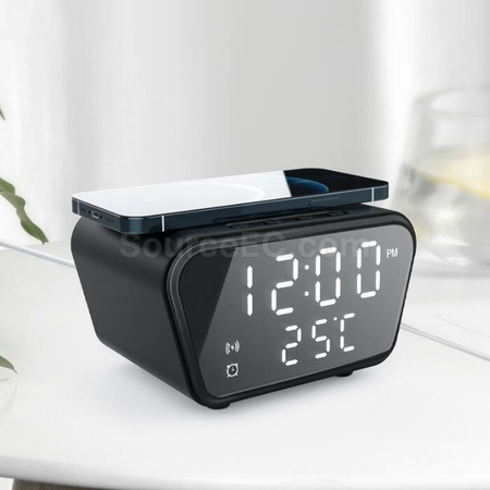 Customization Multifunctional Wireless Charging Temperature Alarm Clock Corporate Gifts