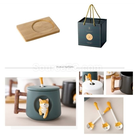 Customization Creative Ceramic Cute Dog Mug Corporate Gifts