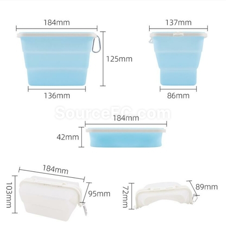 Customization Silicone Folding Pouch Type Lunch Box Corporate Gifts