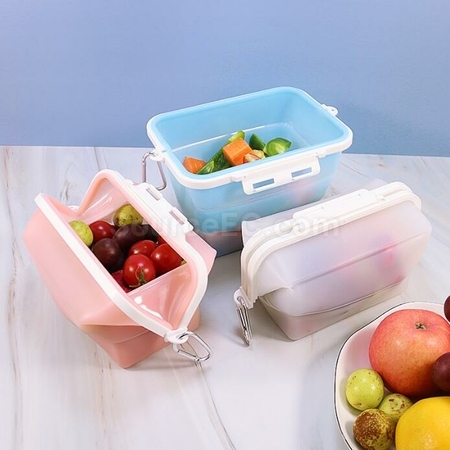 Customization Silicone Folding Pouch Type Lunch Box Corporate Gifts