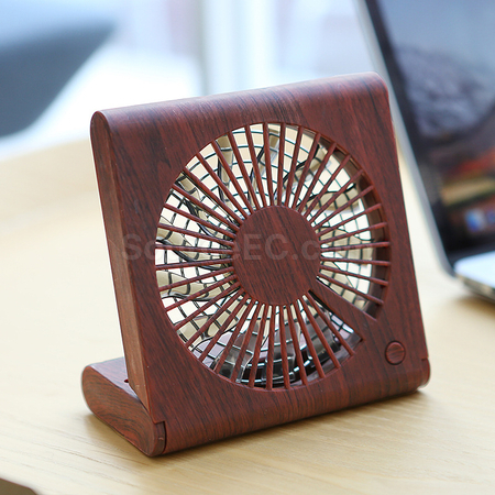 Customization Wood Grain Mini Fan Corporate Gifts