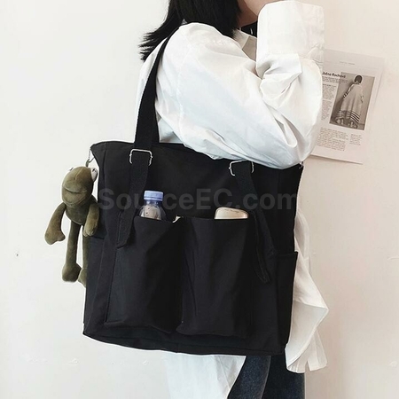 Customization Double Pocket Canvas Messenger Bag Corporate Gifts