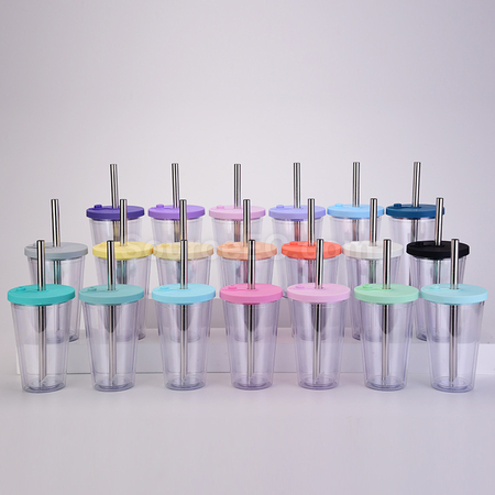 Customization Double-layer Straw Cup Corporate Gifts