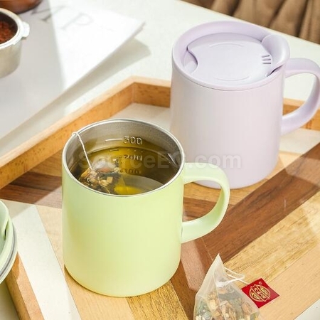 Customization 380ml Tea Making Cup With Handle Corporate Gifts