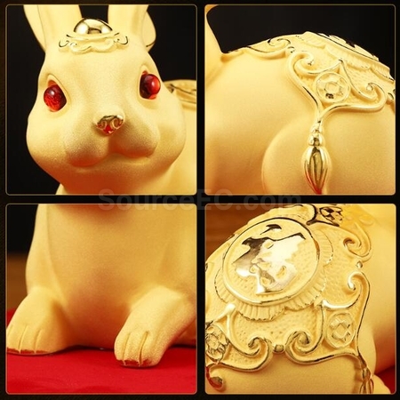 Customization Shajin Ruyi Rabbit Ornaments Corporate Gifts