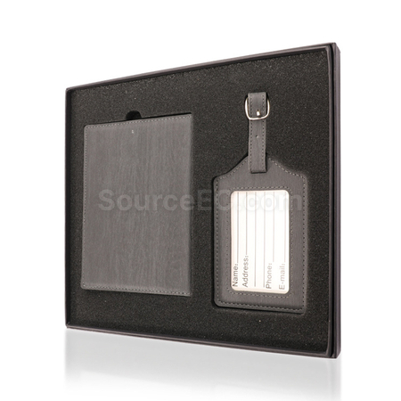 Customization PU Luggage Tag and Passport Case Gift Set Corporate Gifts
