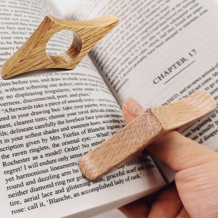 Customization One Hand Reading Wooden Thumb Bookmark Corporate Gifts
