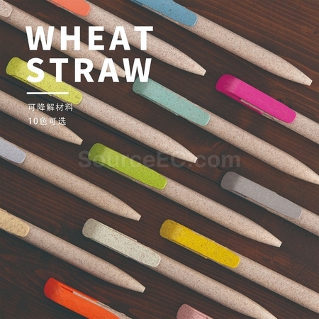 Customization Straw Color Matching Advertising Pen Corporate Gifts