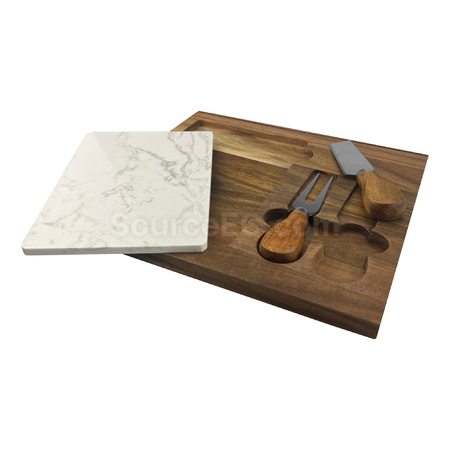 Customization Fuzo Marble Cheeseboard with Knife Set Corporate Gifts