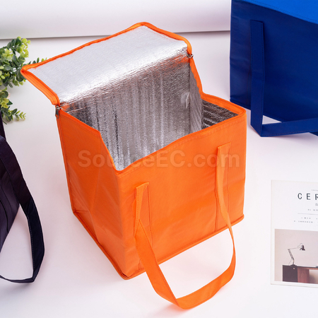 Customization Non Woven Cooler Bag with Zipped Lid Corporate Gifts