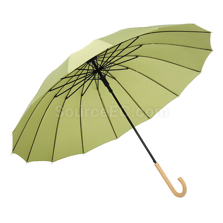 Customization 16Bone Wooden Handle Straight Umbrella Corporate Gifts