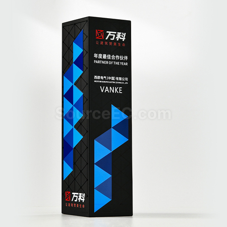 Customization UV Black Crystal Trophy Corporate Gifts