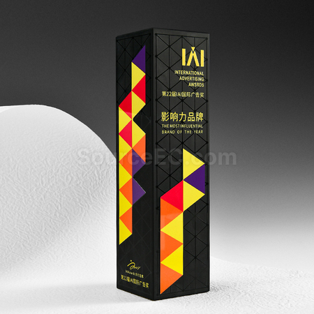 Customization UV Black Crystal Trophy Corporate Gifts