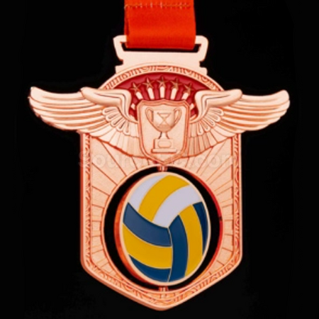 Customization Volleyball Hollow Rotating Medal Corporate Gifts