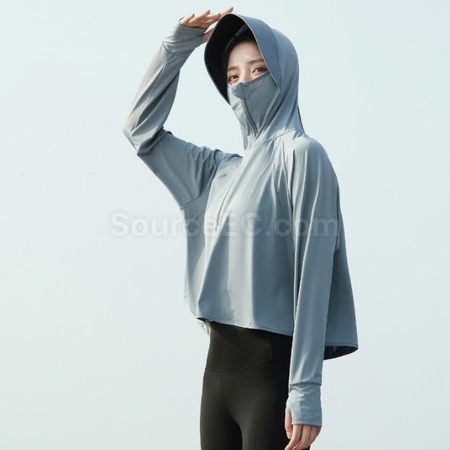 Customization UV Protection Hooded Ultra-Thin Sun Protection Clothing Corporate Gifts