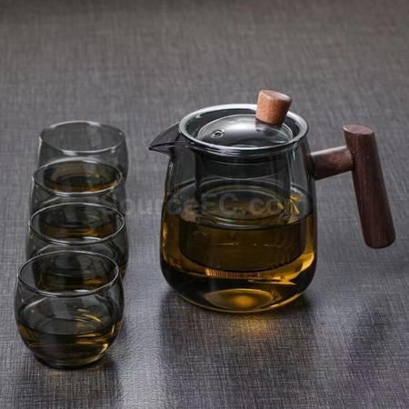 Customization Glass Heat-Resistant Tea And Water Separation Tea Set Corporate Gifts